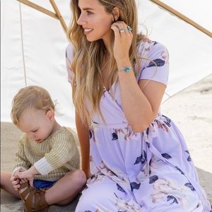 Lavender Floral Pinkblush Maternity Dress